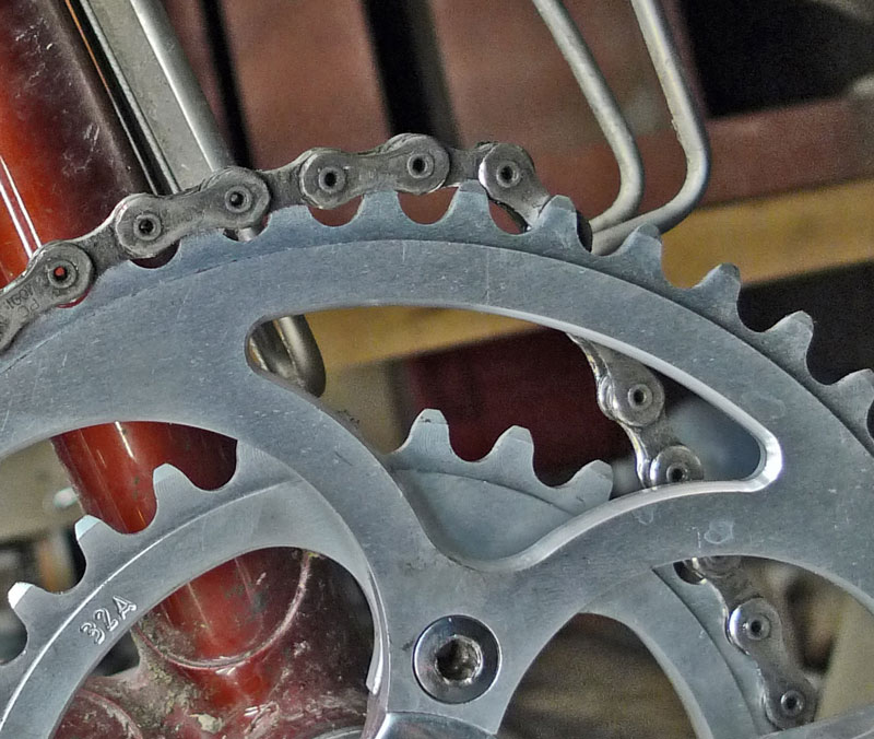 worn chainring