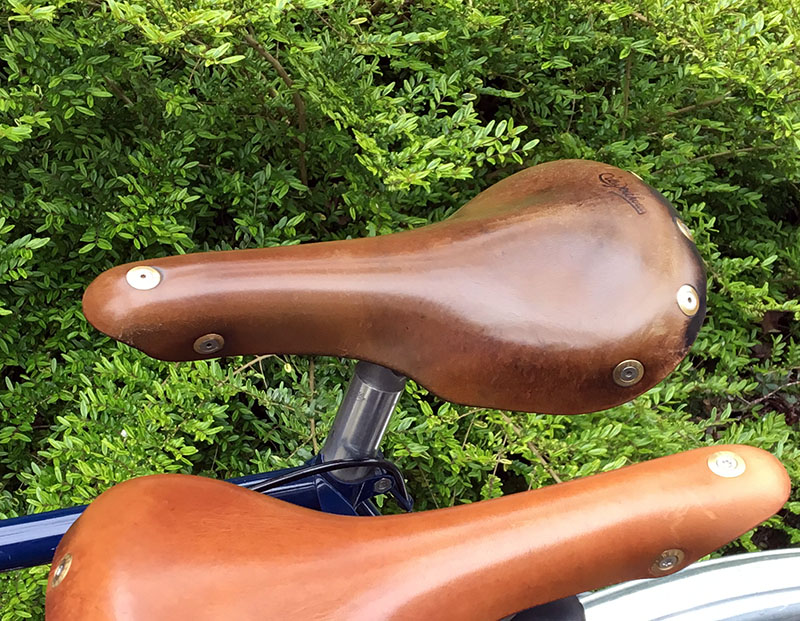leather bike saddle care
